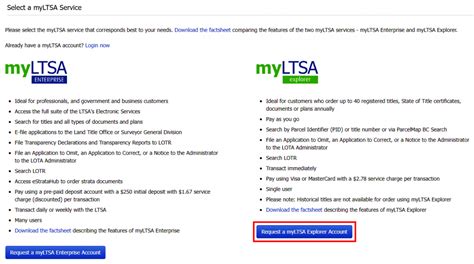 Use myLTSA Services .